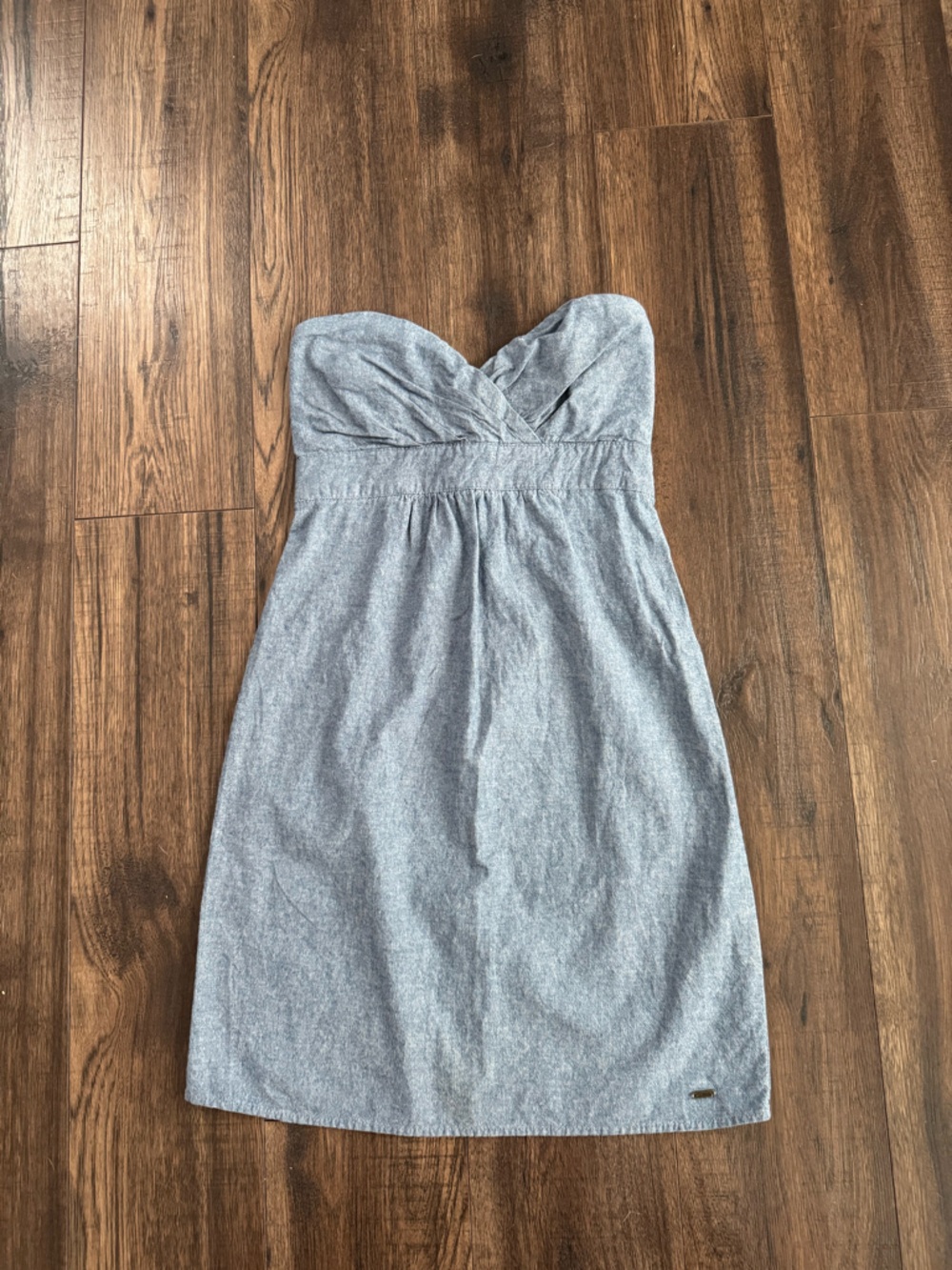 Volcom Frochickie Strapless Blue Dress